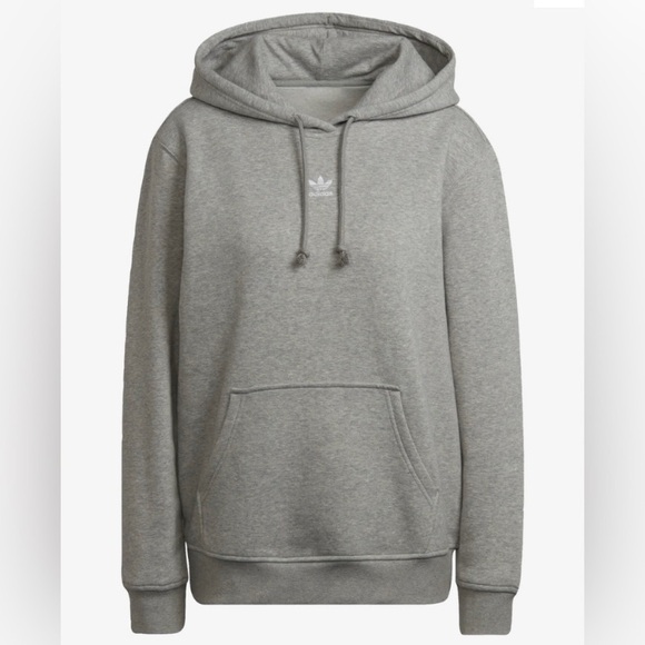 ADIDAS Light Heather Grey Pullover Hoodie Size Small - Picture 9 of 14